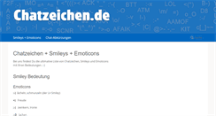 Desktop Screenshot of chatzeichen.de